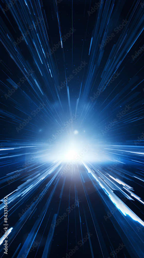 Blue light, starburst effect Blue light, starburst effect