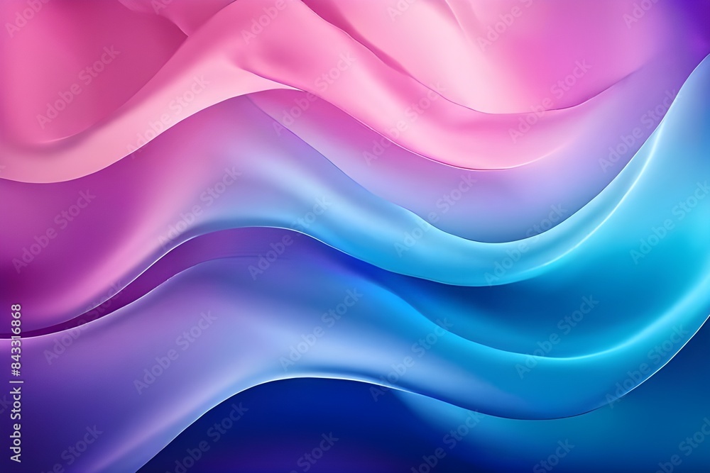 Naklejka premium Abstract pink and blue waves background. Silk gradients and smooth texture. Wavy lines wallpaper.