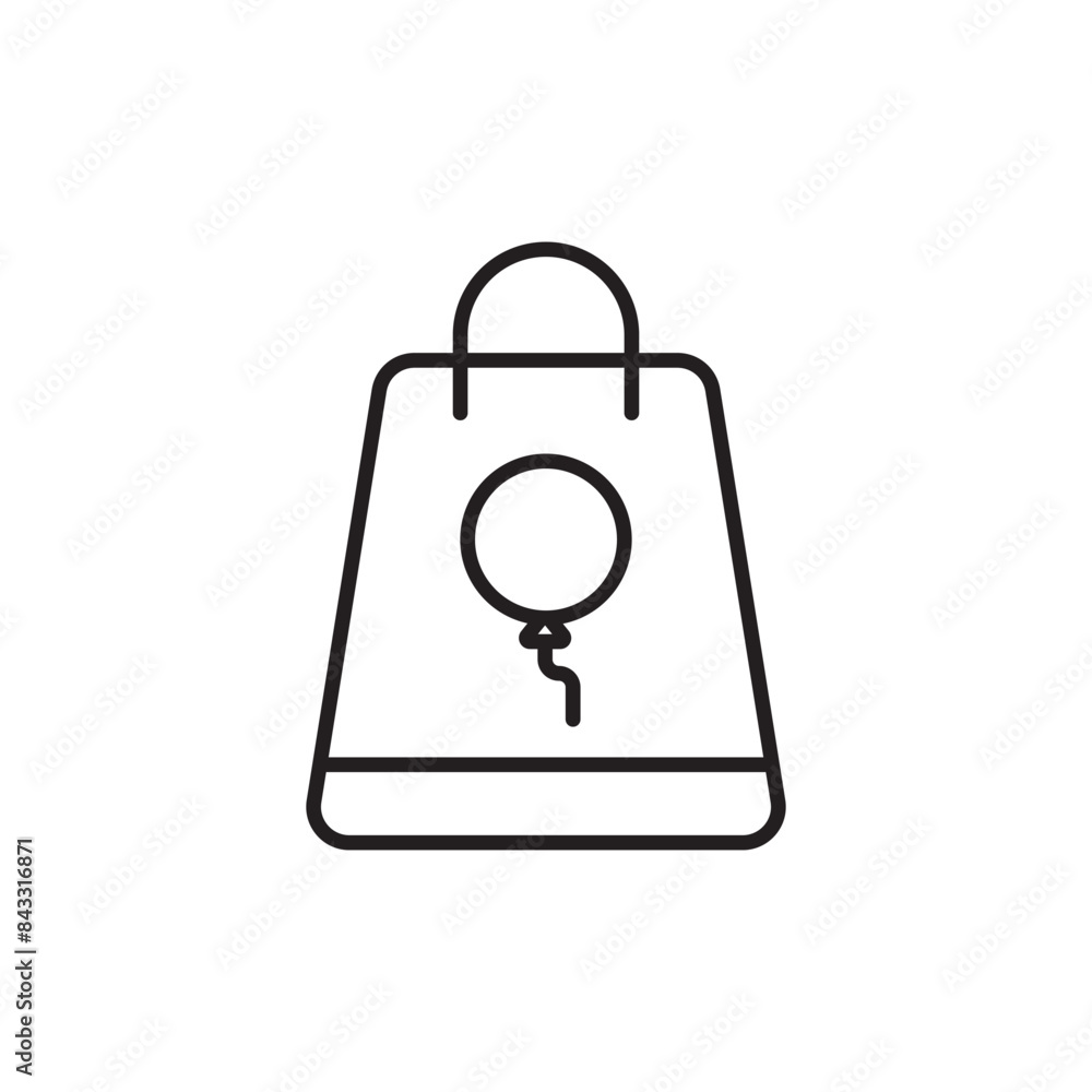 Shopping Bag icon design with white background stock illustration Shopping Bag icon design with white background stock illustration