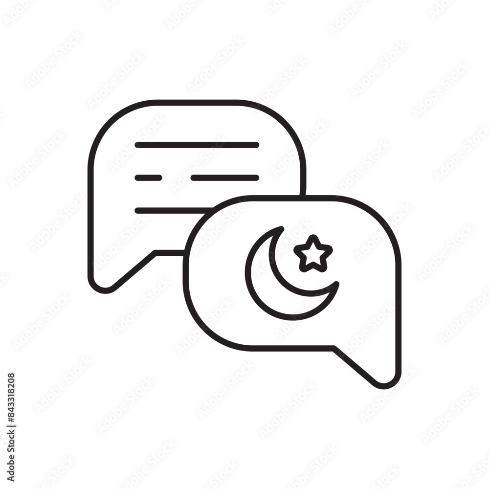 Chat icon design with white background stock illustration