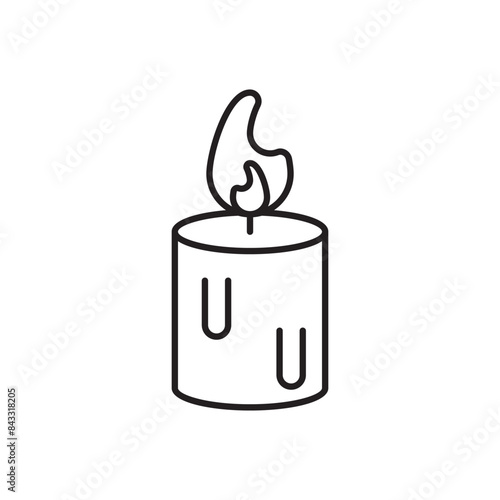Candel icon design with white background stock illustration