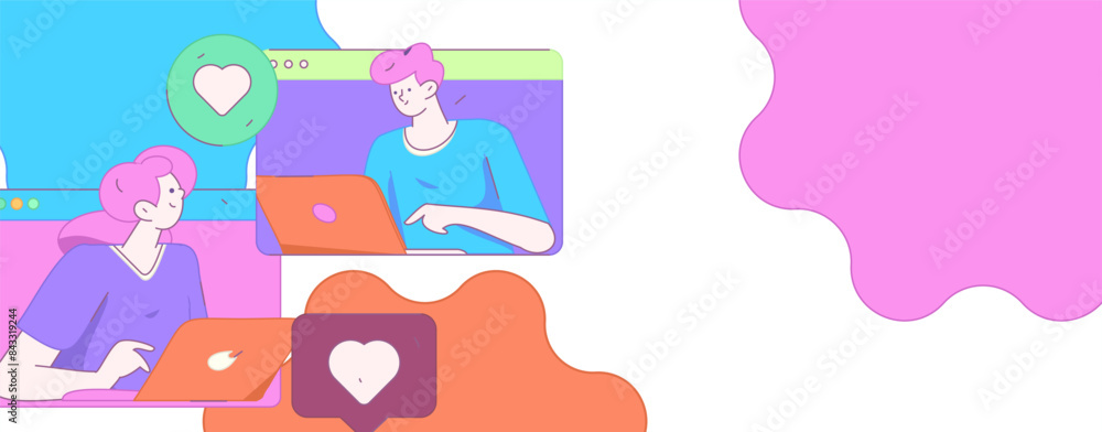 Flat vector illustration of business people operating work scene
Flat vector illustration of business people operating work scene