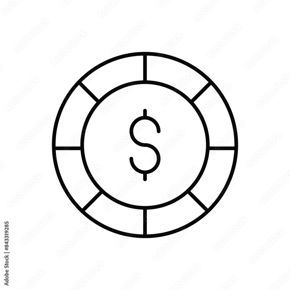 Coin icon design with white background stock illustration Coin icon design with white background stock illustration