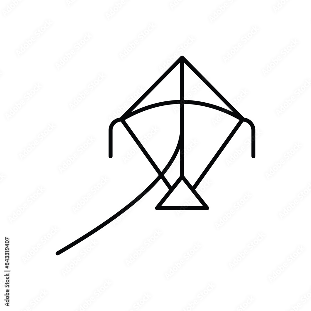 Kite icon design with white background stock illustration Kite icon design with white background stock illustration