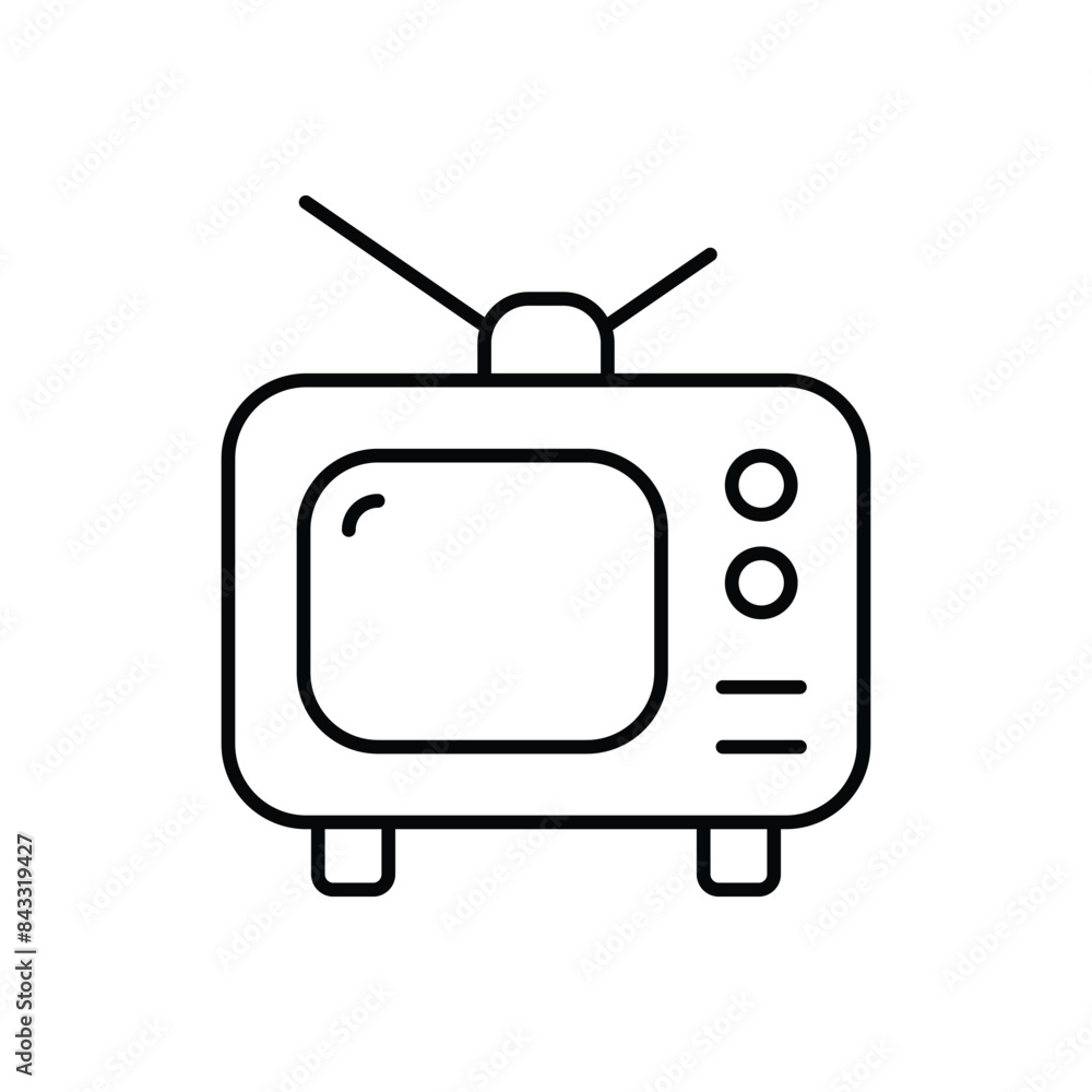 Tv icon design with white background stock illustration Tv icon design with white background stock illustration