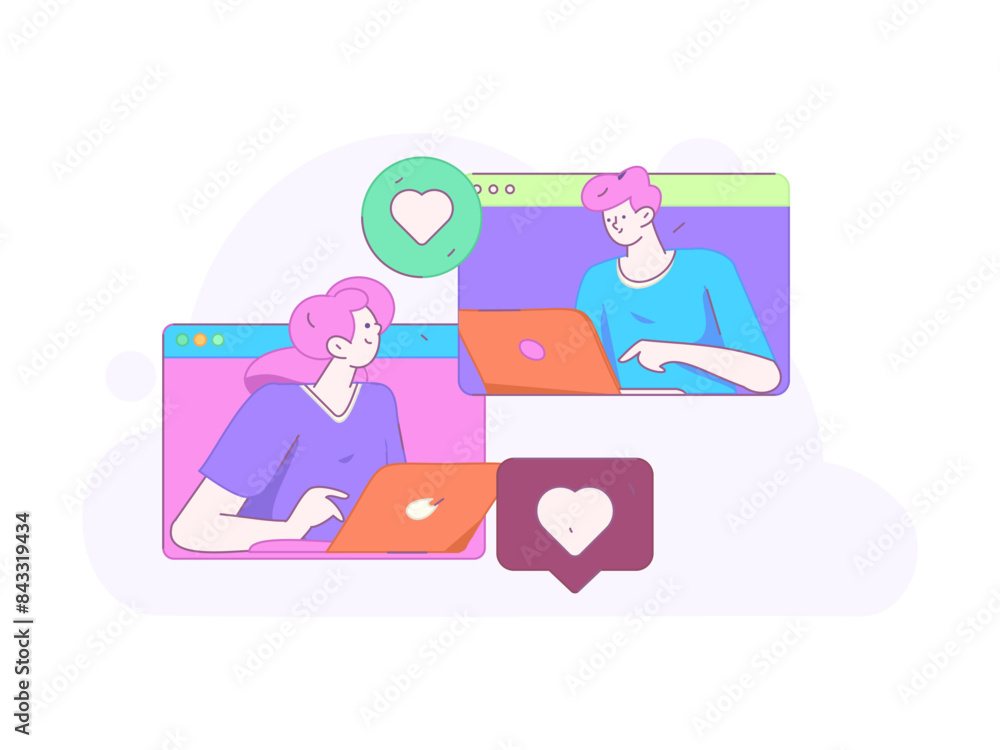 Flat vector illustration of business people operating work scene
Flat vector illustration of business people operating work scene