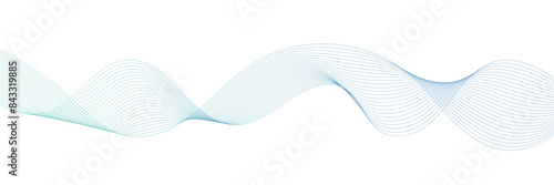 Abstract colorful wave lines on white background for elements in concept business presentation, Brochure, Flyer, Science, Technology. Vector illustration on white background in eps 10.