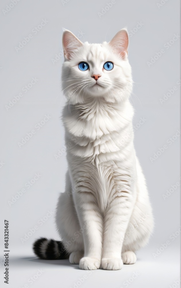 Obraz premium cat on white background