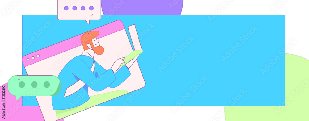 Flat vector illustration of business people operating work scene
Flat vector illustration of business people operating work scene