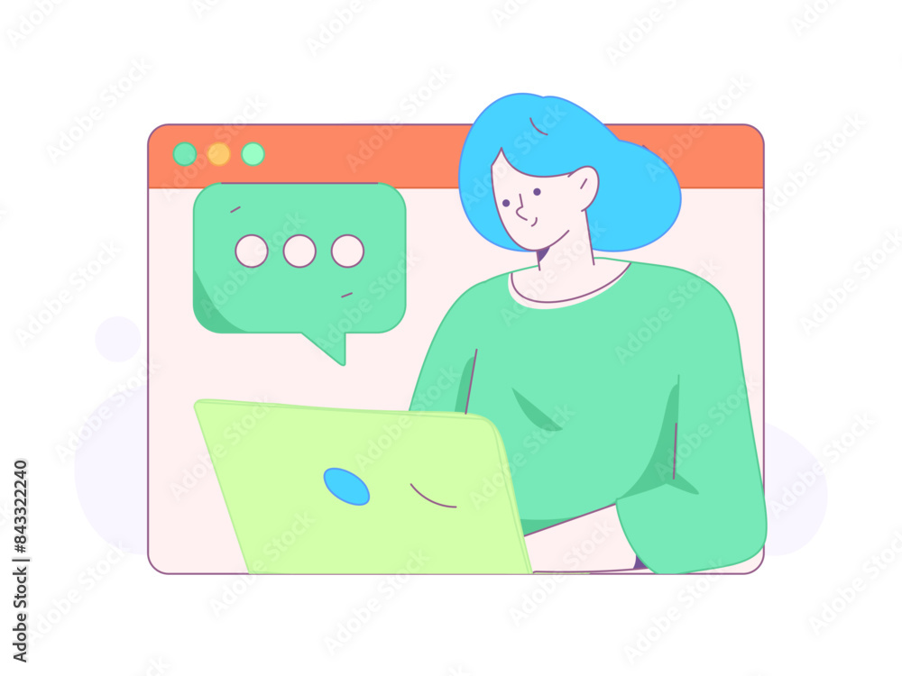 Flat vector illustration of business people operating work scene
Flat vector illustration of business people operating work scene