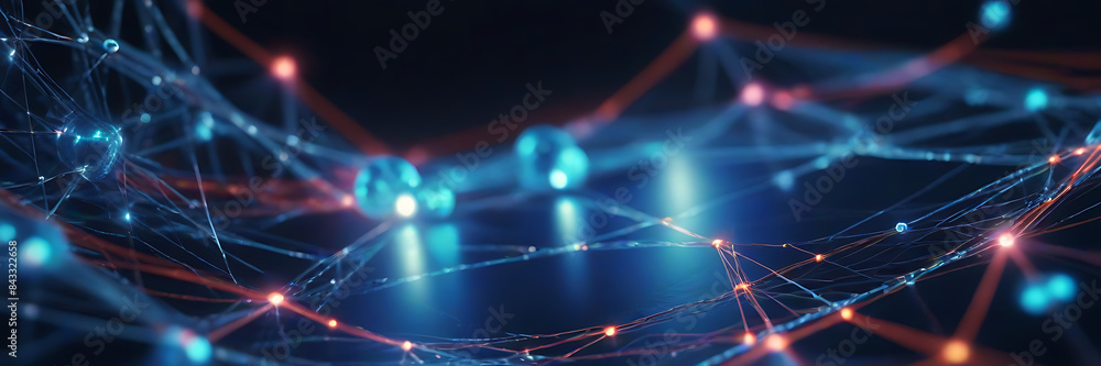 Digital technology network connection Abstract plexus geometry ...