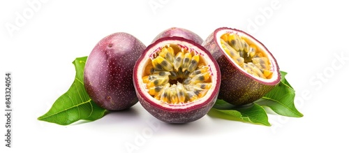 Passion Fruit Clipping Path  Isolated on White Background