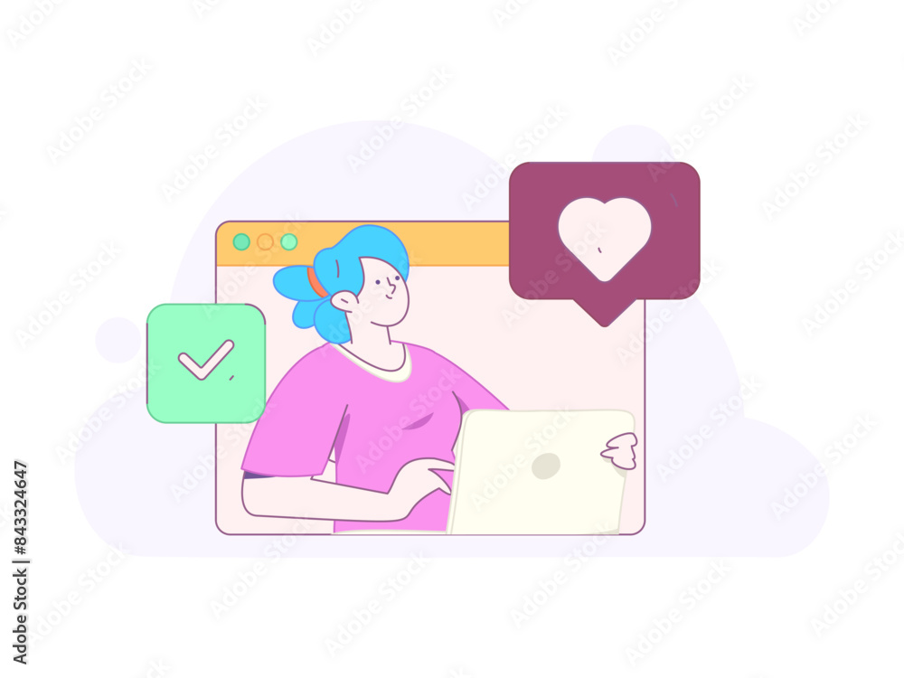 Flat vector illustration of business people operating work scene
Flat vector illustration of business people operating work scene