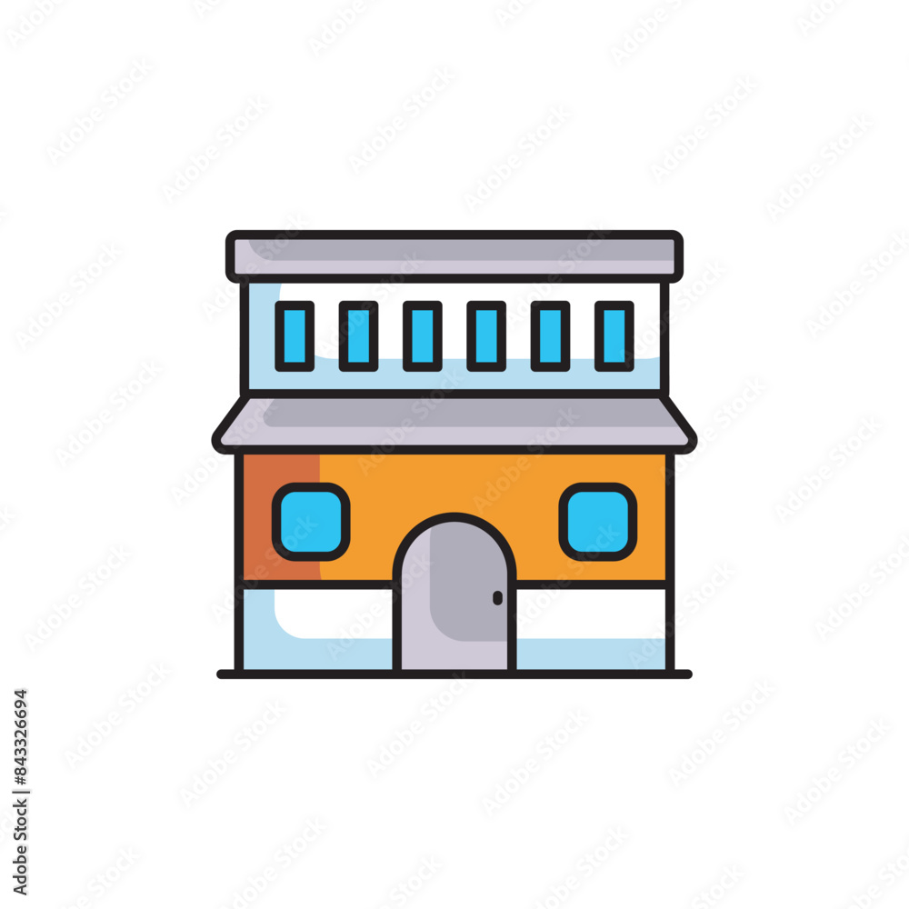 Building icon design with white background stock illustration Building icon design with white background stock illustration