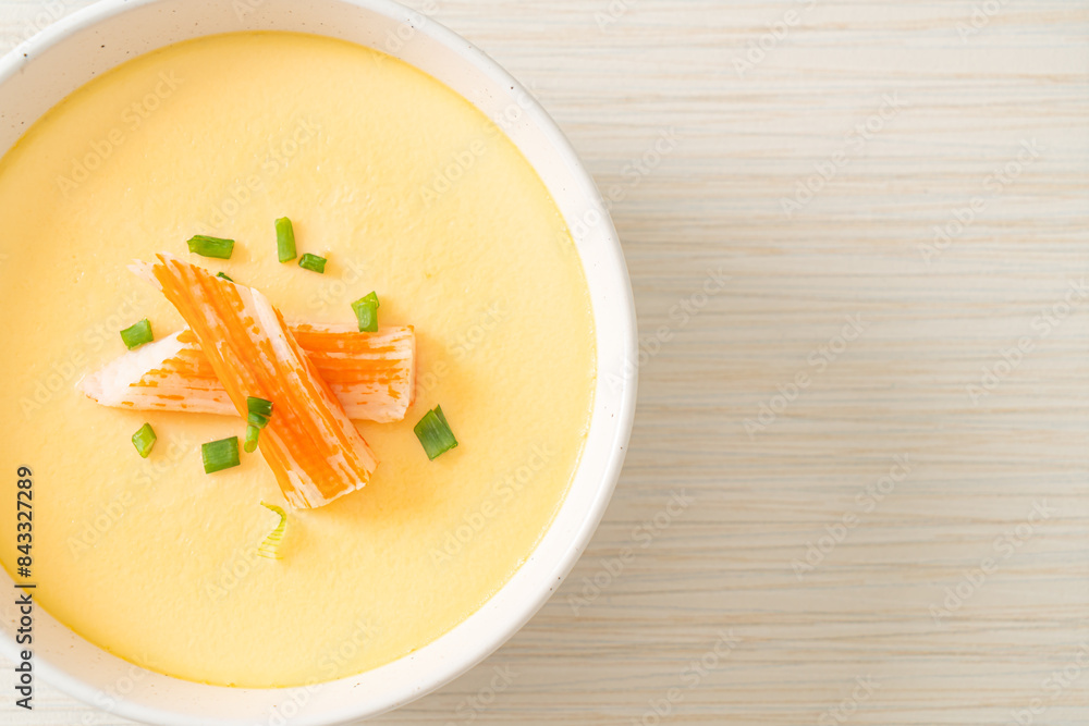 Steamed egg with crab stick Steamed egg with crab stick