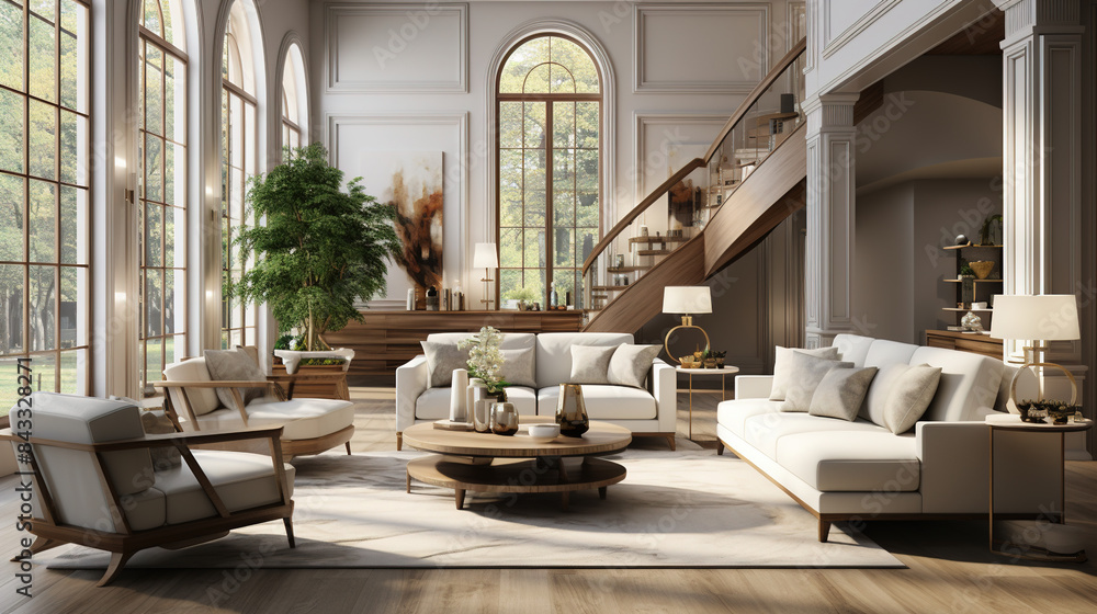 livingroom, American style, using earth tones, light white and light gold, modern furniture livingroom, American style, using earth tones, light white and light gold, modern furniture