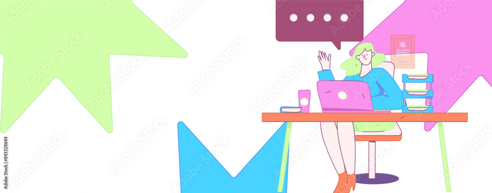 Flat vector illustration of business people operating work scene
Flat vector illustration of business people operating work scene