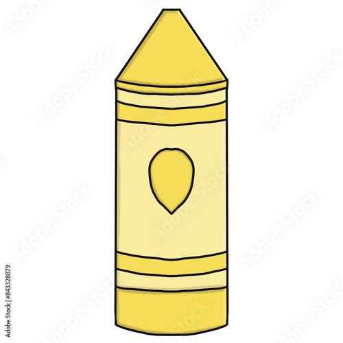Yellow crayon 