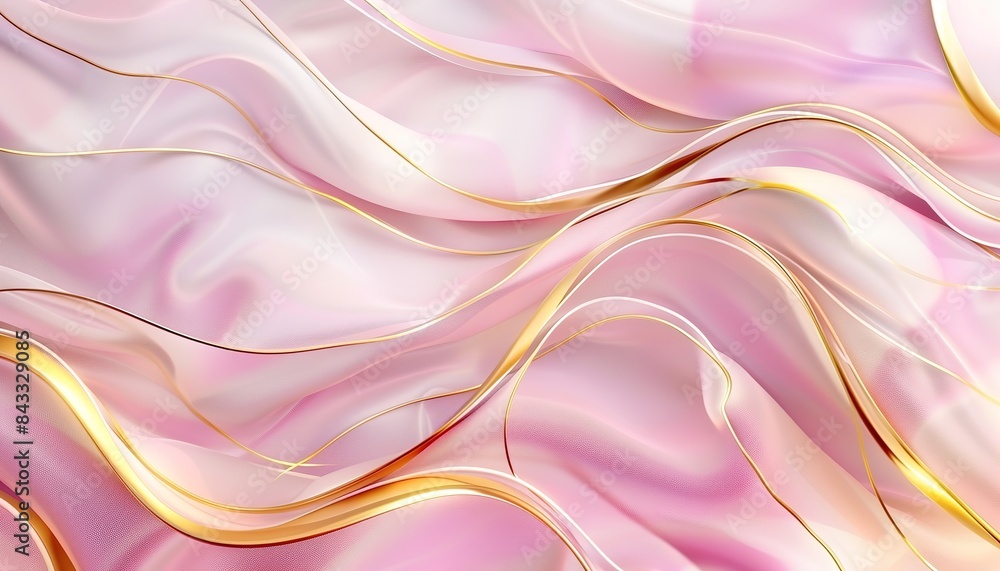 Luxury golden line background pink shades in 3d abstract style Luxury golden line background pink shades in 3d abstract style