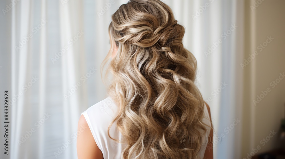 A French braid with loose waves A French braid with loose waves