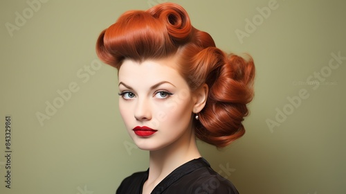 A vintage victory roll hairstyle