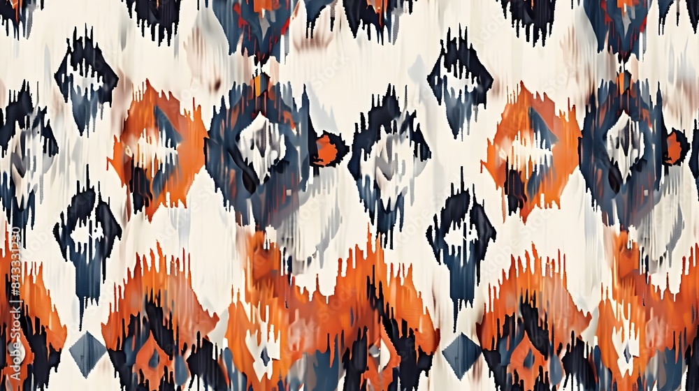Vibrant Ikat Inspired Geometric Abstract Pattern Backdrop Vibrant Ikat Inspired Geometric Abstract Pattern Backdrop