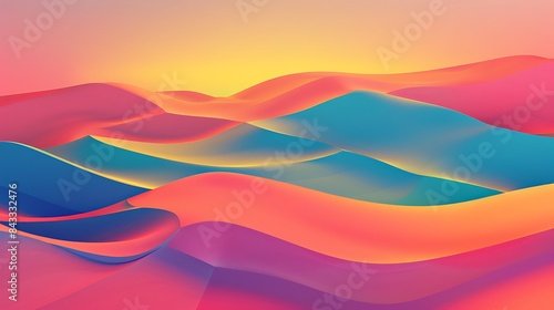 Abstract minimalist background with gradient vibrant color