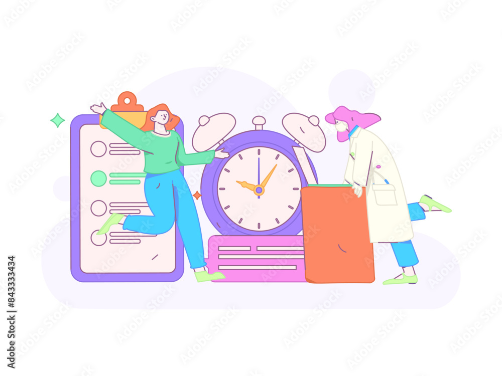 Flat vector illustration of business people operating work scene
Flat vector illustration of business people operating work scene