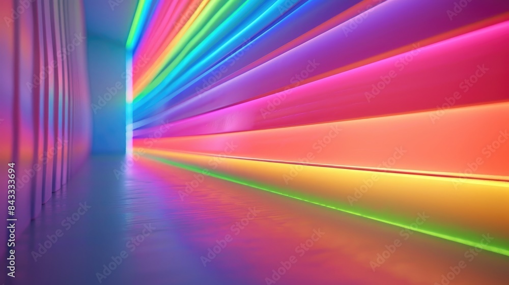 A rainbow is displayed on a computer monitor A rainbow is displayed on a computer monitor