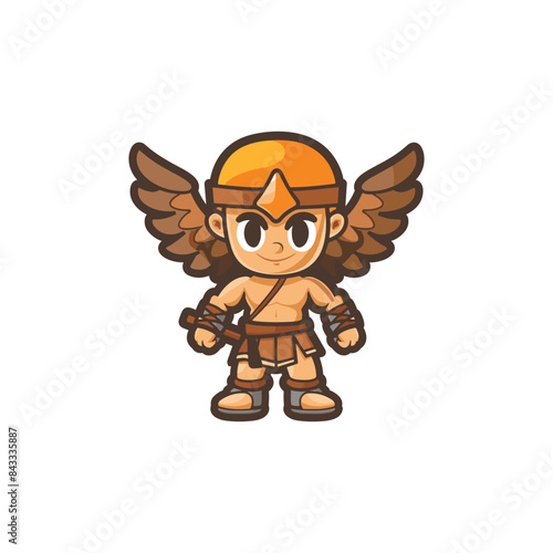 cute hermes character vector design