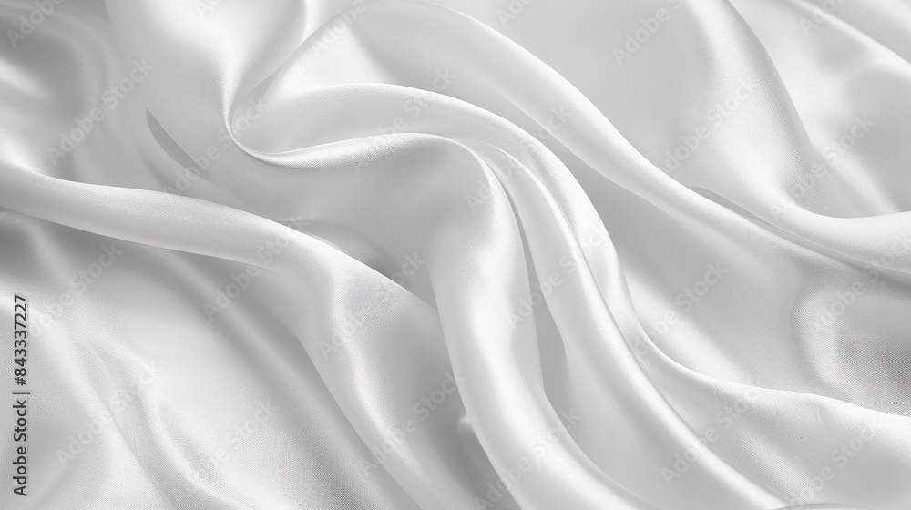 Obraz premium Blank White Silk satin background fabric texture 