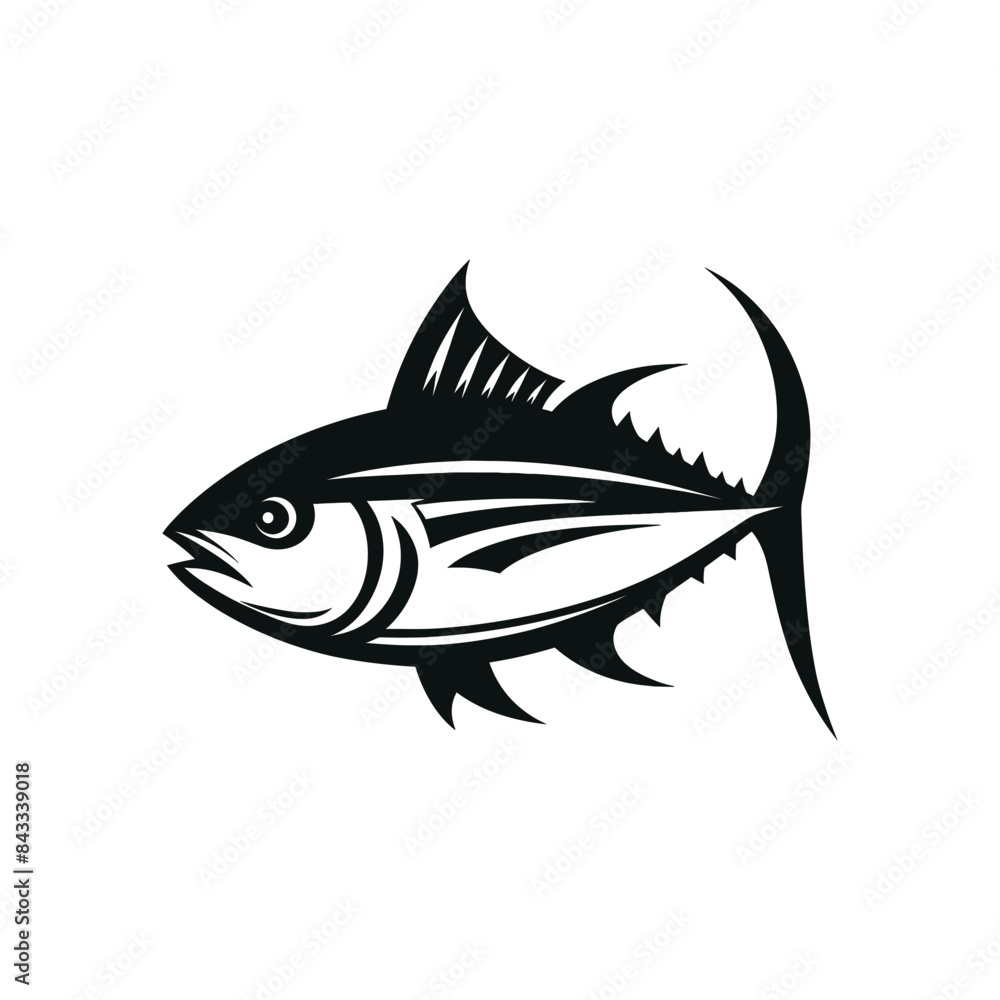Detailed Tuna Fish Vector Design - Ideal for Seafood and Fishing Stock Images Detailed Tuna Fish Vector Design - Ideal for Seafood and Fishing Stock Images