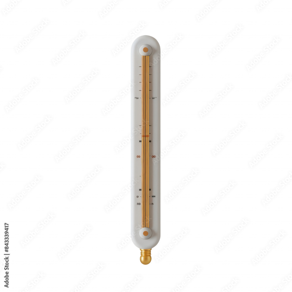 Close-up of a mercury thermometer isolated on a white background, ideal for medical and scientific purposes. Close-up of a mercury thermometer isolated on a white background, ideal for medical and scientific purposes.