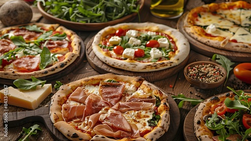 Selection of Gourmet Pizzas