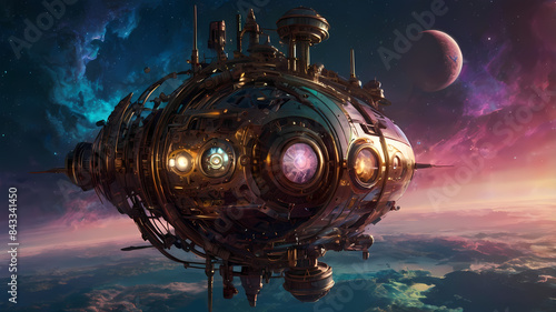 spaceship in space