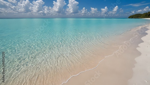 Fototapeta Naklejka Na Ścianę i Meble -  Crystal Clear Water and White Sand Beach
