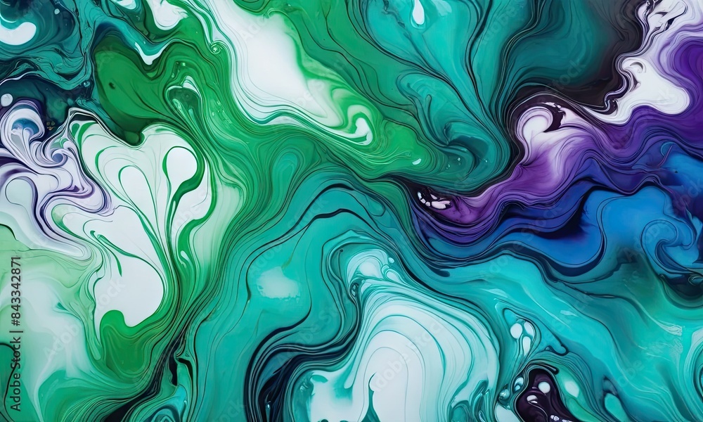 Abstract Swirling Green And Purple Alcoholic Art Abstract Swirling Green And Purple Alcoholic Art