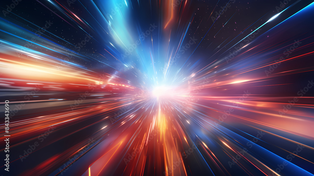 High-speed light trails in space High-speed light trails in space