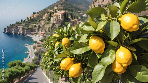 Wallpaper Mural Lemon Trees Overlooking a Mediterranean Coastal Village
Absolutely beautiful scene Torontodigital.ca