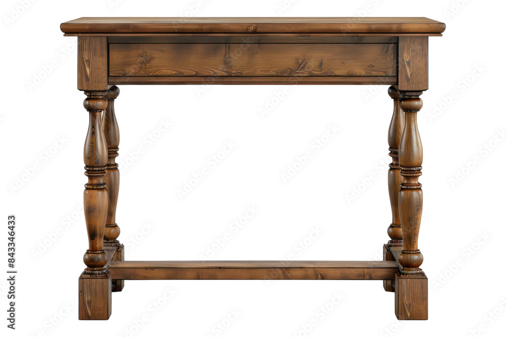 Console table design isolated on transparent background Console table design isolated on transparent background