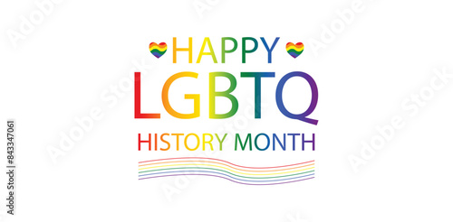 Colorful Celebration Illustrating the Rich History of LGBTQ Month Through Flag Design