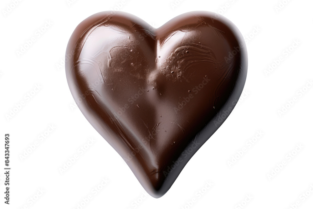 Chocolate heart isolated on transparent background Chocolate heart isolated on transparent background