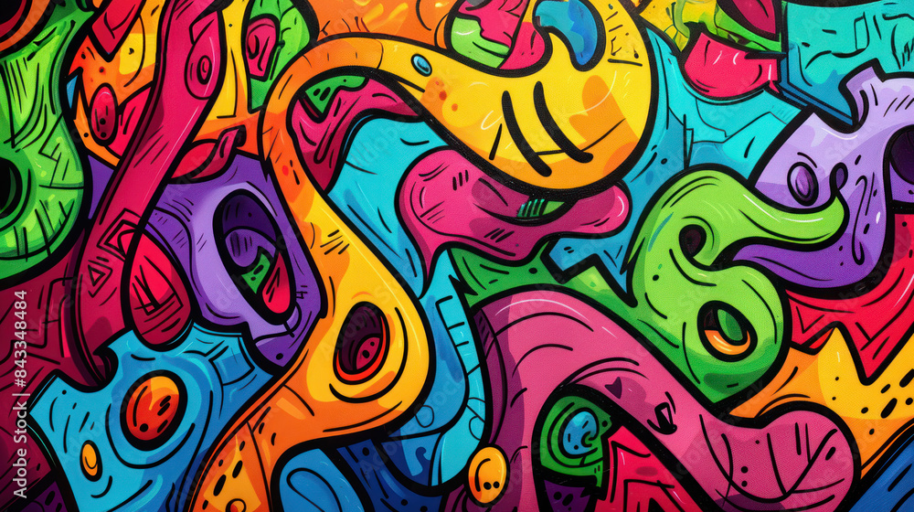 Vibrant Abstract Street Art - A colorful and dynamic abstract street art composition with bold geometric shapes and vivid hues, perfect for modern design and creative projects. Vibrant Abstract Street Art - A colorful and dynamic abstract street art composition with bold geometric shapes and vivid hues, perfect for modern design and creative projects.