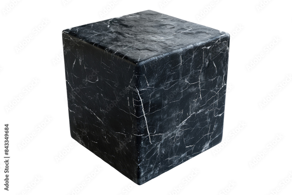 Dark cube isolated on transparent background Dark cube isolated on transparent background