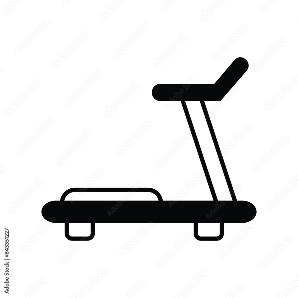 treadmill machine icon with white background vector stock illustration