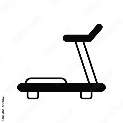 treadmill machine icon with white background vector stock illustration