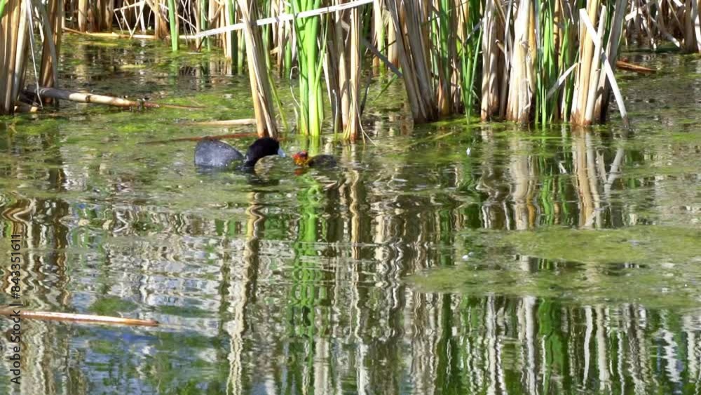 American Coot Chicks at Edmonton Lake American Coot Chicks at Edmonton Lake