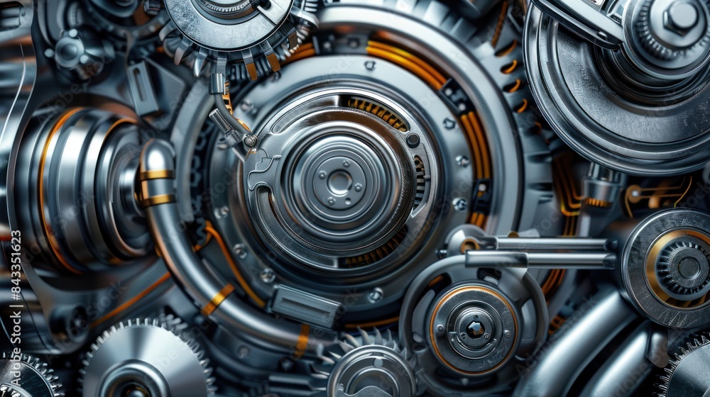 Intricate Mechanical Gears - A detailed close-up of complex mechanical gears and components, showcasing precision engineering and industrial design. Intricate Mechanical Gears - A detailed close-up of complex mechanical gears and components, showcasing precision engineering and industrial design.