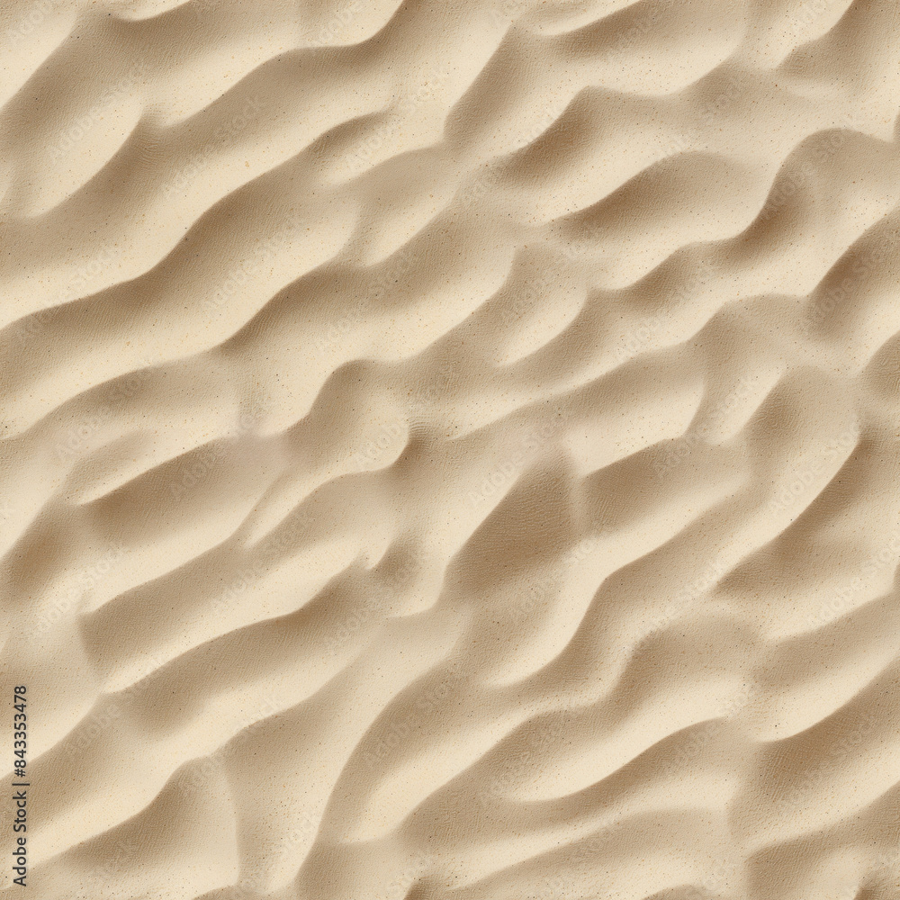 Seamless sand texture with wavy patterns. Close-up of sand showing natural wavy patterns and texture Seamless sand texture with wavy patterns. Close-up of sand showing natural wavy patterns and texture