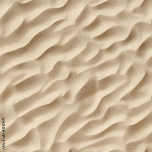 Seamless sand texture with wavy patterns. Close-up of sand showing natural wavy patterns and texture